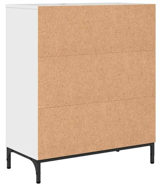 VidaXL Széf Magas Fényű Fehér 69,5 x 33 x 82 cm Szerelt Fa