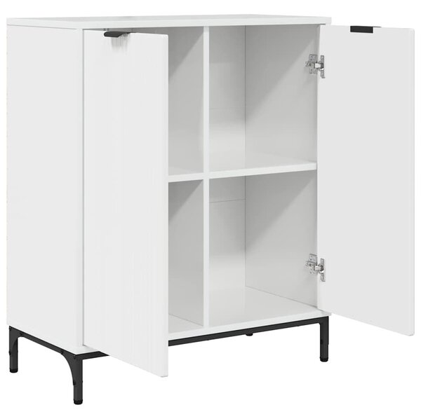 VidaXL Széf Magas Fényű Fehér 69,5 x 33 x 82 cm Szerelt Fa