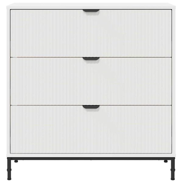 VidaXL Széf Fehér 79,5 x 33 x 82 cm Szerelt Fa
