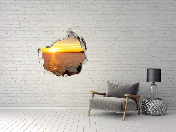 3d fali matrica lyuk a falban Sunset tengeren