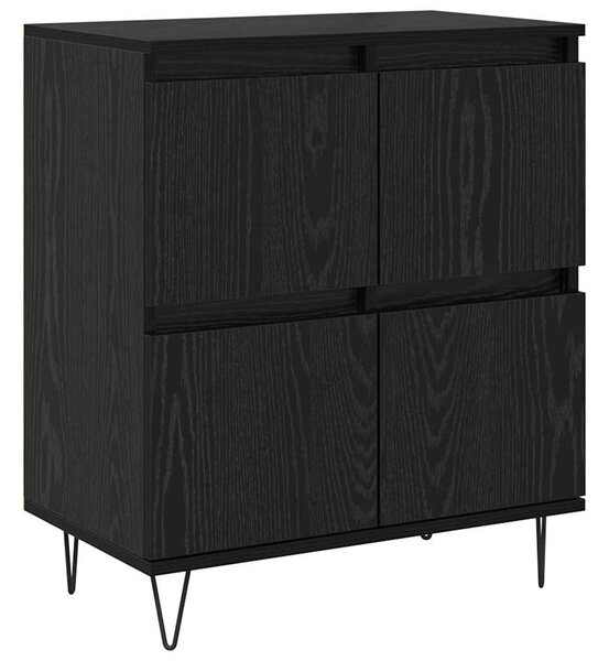 VidaXL Oldalszekrények 3 pcs Musta tammi 180 x 35 x 70 cm Faanyag