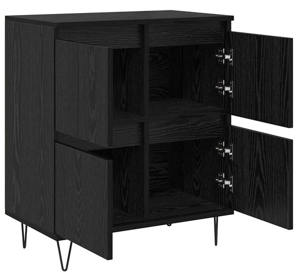 VidaXL Oldalszekrények 3 pcs Musta tammi 180 x 35 x 70 cm Faanyag