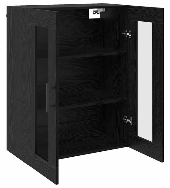 VidaXL Fali Szekrények 2 db Musta tammi 69,5 x 34 x 90 cm Szerelt Fa