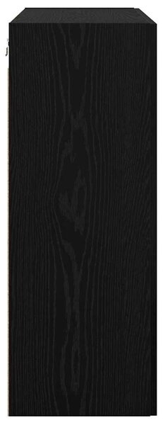 VidaXL Fali Szekrények 2 db Musta tammi 69,5 x 34 x 90 cm Szerelt Fa