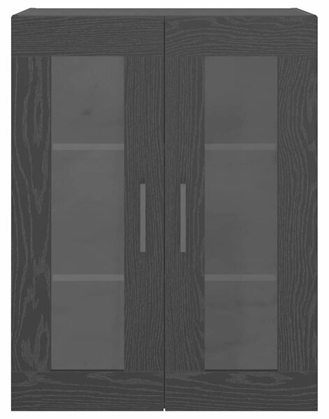 VidaXL Fali Szekrények 2 db Musta tammi 69,5 x 34 x 90 cm Szerelt Fa