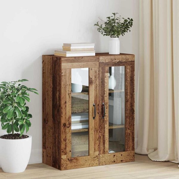VidaXL Tárolószekrény Falra szerelhető Öreg fa 69,5 x 34 x 90 cm