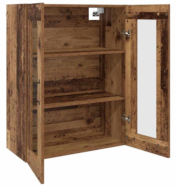 VidaXL Tárolószekrény Falra szerelhető Öreg fa 69,5 x 34 x 90 cm