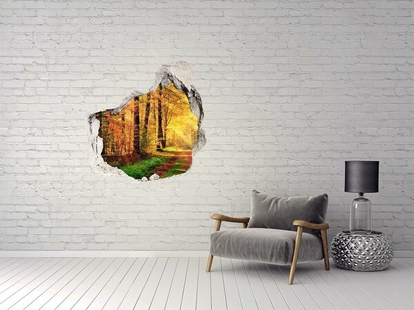3d fali matrica lyuk a falban Erdő ősszel