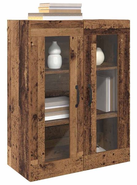 VidaXL Tárolószekrény Falra szerelhető Öreg fa 69,5 x 34 x 90 cm