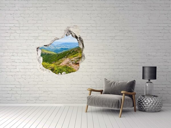 3d fali matrica lyuk a falban Zöld dombok