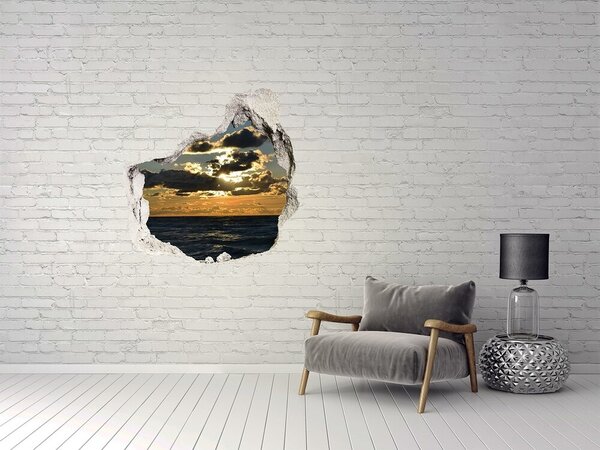 3d fali matrica lyuk a falban Naplemente a tengeren