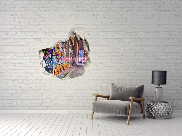 3d fali matrica lyuk a falban Színes graffiti