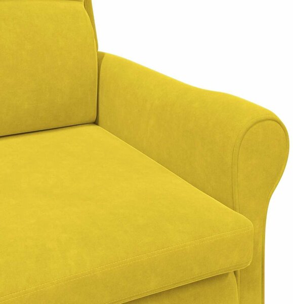VidaXL karosszék Sárga 76 x 94 x 102 cm Bársony