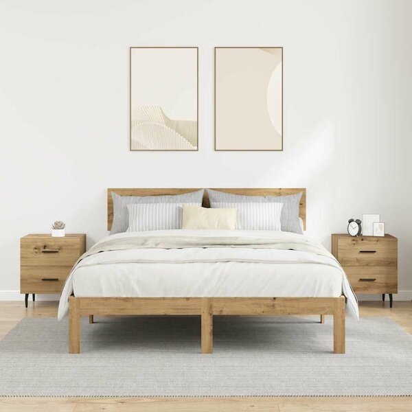 VidaXL Éjjeliszekrény 2 pcs Artisan tölgy 40 x 35 x 47,5 cm Faanyag