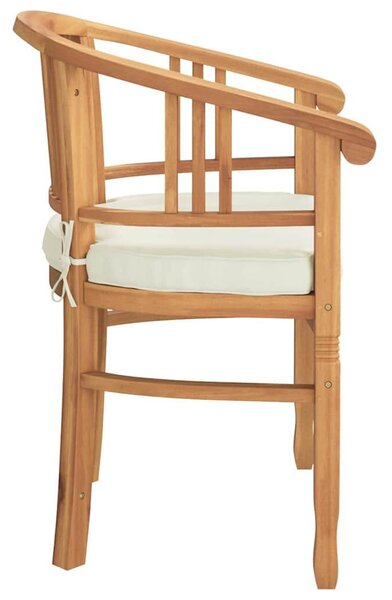 VidaXL Szék párnával 2 pcs Barna 63 x 58 x 89 cm Tömör Teakfa