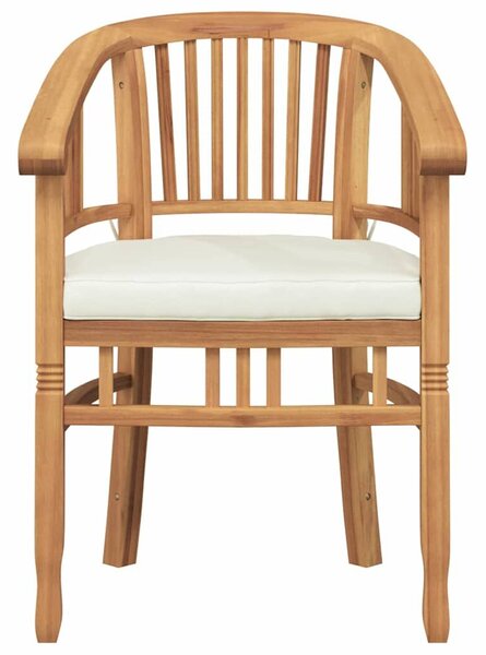 VidaXL Szék párnával 2 pcs Barna 63 x 58 x 89 cm Tömör Teakfa
