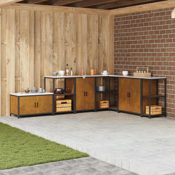 VidaXL Konyhai tárolószekrény HATTEM Rozsdás 60 x 50 x 92 cm Acél