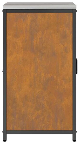 VidaXL Konyhai tárolószekrény HATTEM Rozsdás 60 x 50 x 92 cm Acél