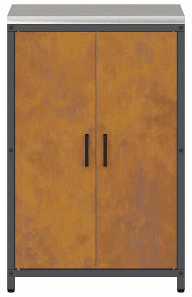 VidaXL Konyhai tárolószekrény HATTEM Rozsdás 60 x 50 x 92 cm Acél