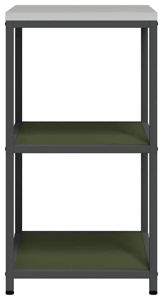 VidaXL Konyhai polcrendszer HATTEM Olajzöld 60 x 50 x 92 cm Acél