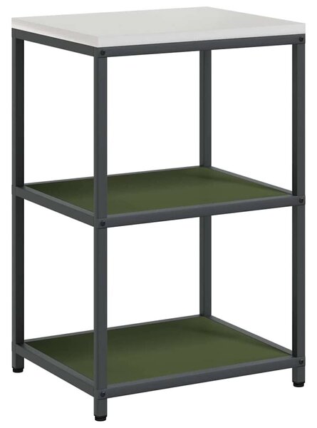 VidaXL Konyhai polcrendszer HATTEM Olajzöld 60 x 50 x 92 cm Acél