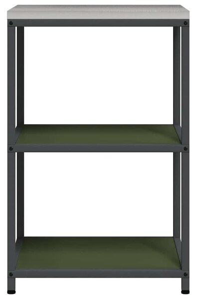 VidaXL Konyhai polcrendszer HATTEM Olajzöld 60 x 50 x 92 cm Acél
