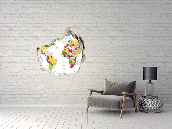 3d fali matrica lyuk a falban Fehér kerékpár