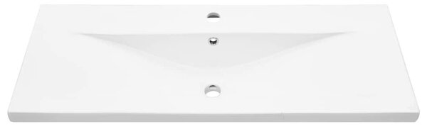 VidaXL Fürdőszobai mosdószekrény Fekete tölgy 100 x 39 x 62 cm