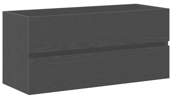 VidaXL Fürdőszobai mosdószekrény Fekete tölgy 100 x 39 x 62 cm