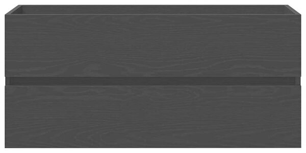 VidaXL Fürdőszobai mosdószekrény Fekete tölgy 100 x 39 x 62 cm