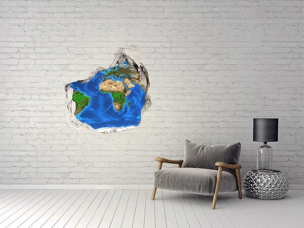 3d fali matrica lyuk a falban Fehér macska