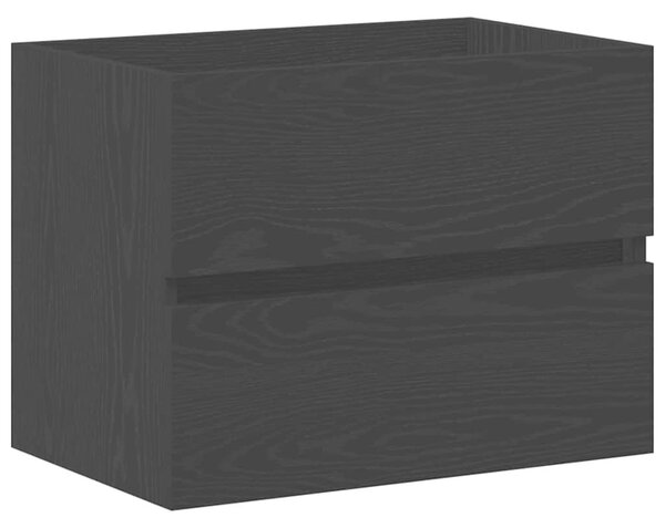 VidaXL Fürdőszobai mosdószekrény Fekete tölgy 60 x 39 x 62 cm