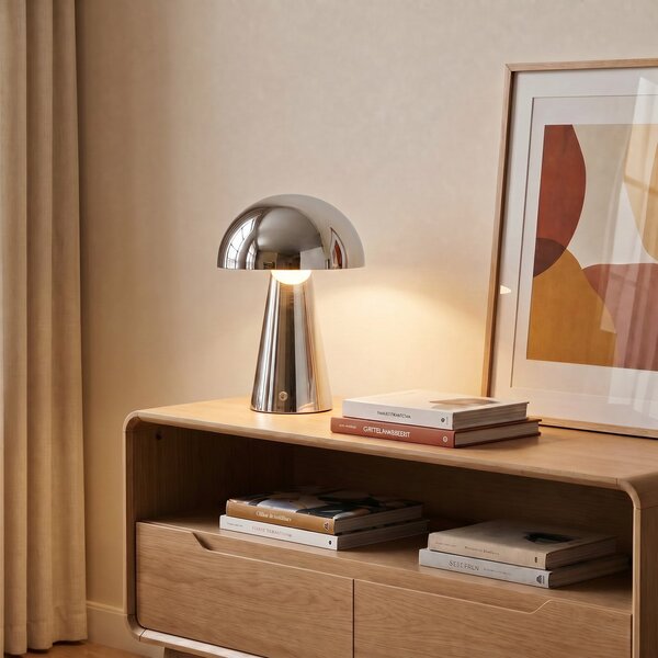 Asztali lámpa Lindby, Nevijo, dimmable, Fémes, Nappali, Fém, Modern