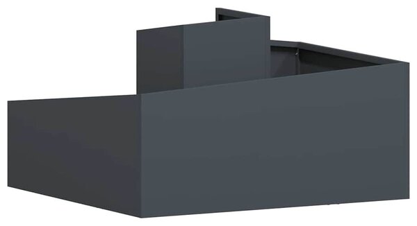 VidaXL Kerti cserép Antracit 80 x 80 x 50 cm Hidegen hengerelt acél