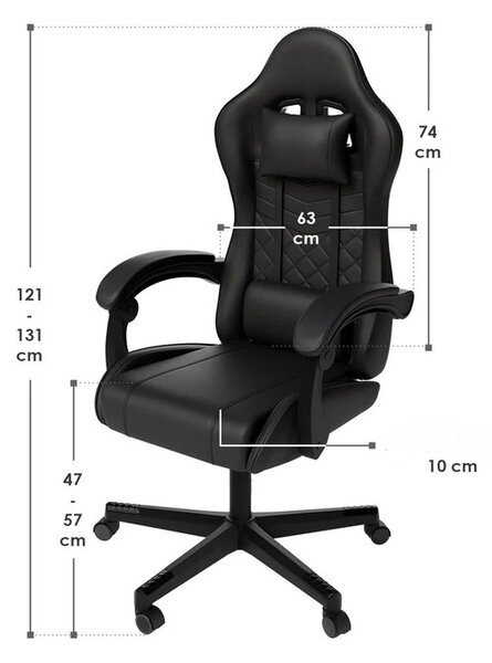 Juskys HyperSeat irodai szék - fekete