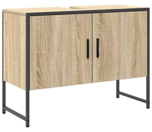 VidaXL Fürdőszoba bútor szett 3 db Barna 33 x 33 x 120,5 cm Szerelt fa