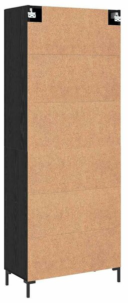 VidaXL Magasfiú 2 pcs Musta tammi 69.5 x 34 x 180 cm Faanyag