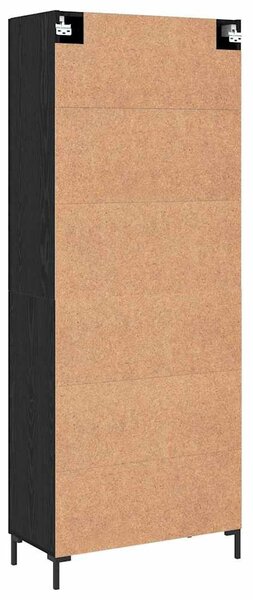 VidaXL Magasfiú 2 pcs Musta tammi 69.5 x 34 x 180 cm Faanyag
