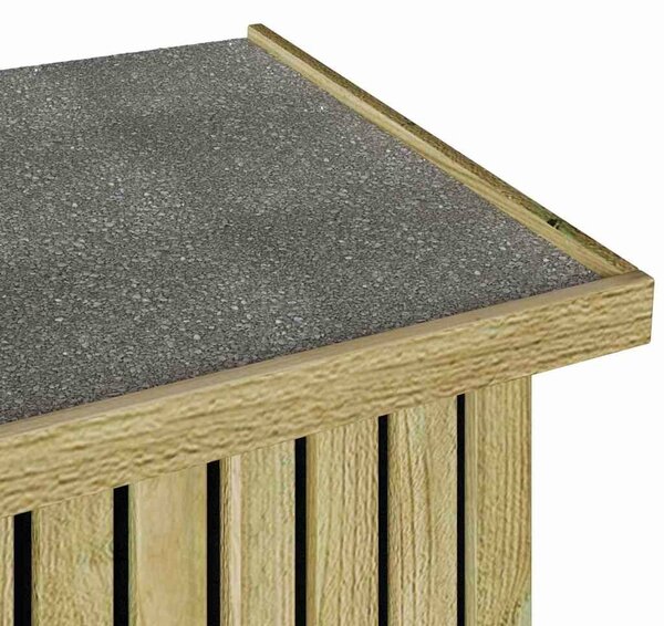 VidaXL Kerti Tároló Doboz tárolóval Barna 119 x 44 x 58.5 cm