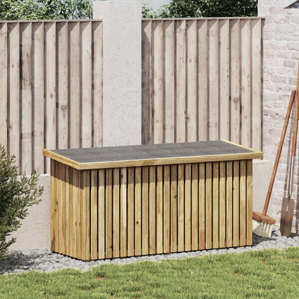 VidaXL Kerti Tároló Doboz tárolóval Barna 119 x 44 x 58.5 cm