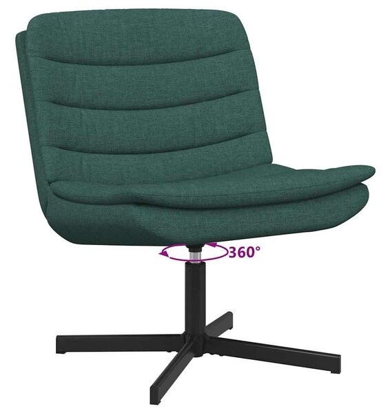 VidaXL Forgószék Sötétzöld 63 x 75 x 76 cm szövet