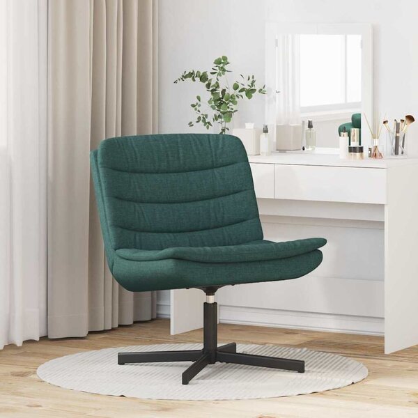 VidaXL Forgószék Sötétzöld 63 x 75 x 76 cm szövet