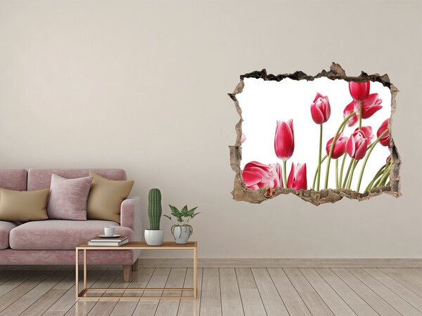Fali matrica lyuk a falban Piros tulipánok