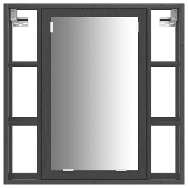 VidaXL Fürdőszobai Mosdószekrények 3 db Fekete 80 x 30 x 60 cm