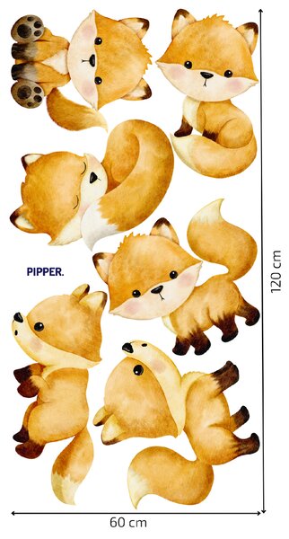 PIPPER. Textil falmatrica "Rókák"