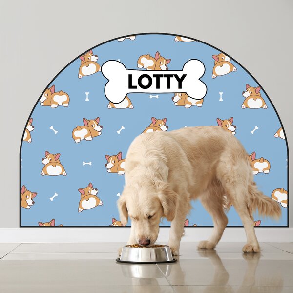 PIPPER. Védő textil falmatrica – Ív – Corgi Méret: 120x96cm, Indíték: név nélkül