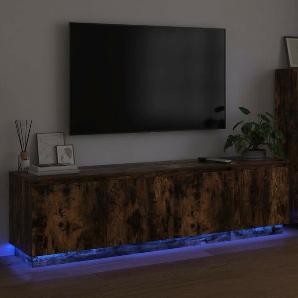 VidaXL LED TV szekrény Füstölt tölgy 180 x 38 x 49 cm Faanyag