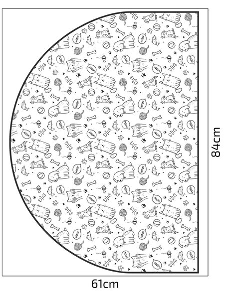 PIPPER. Védő textil falmatrica – Ív – Állatok Méret: 120x96cm, Indíték: név nélkül