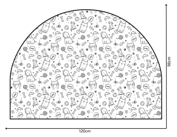 PIPPER. Védő textil falmatrica – Ív – Állatok Méret: 120x96cm, Indíték: név nélkül
