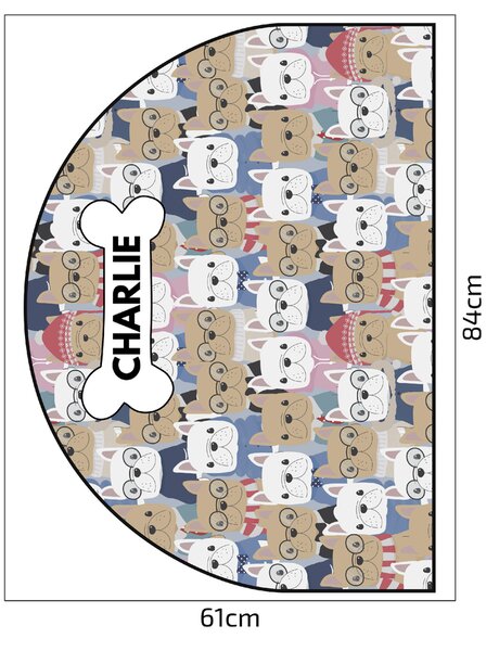 PIPPER. Védő textil falmatrica – Ív – Bulldogok Méret: 120x96cm, Indíték: név nélkül